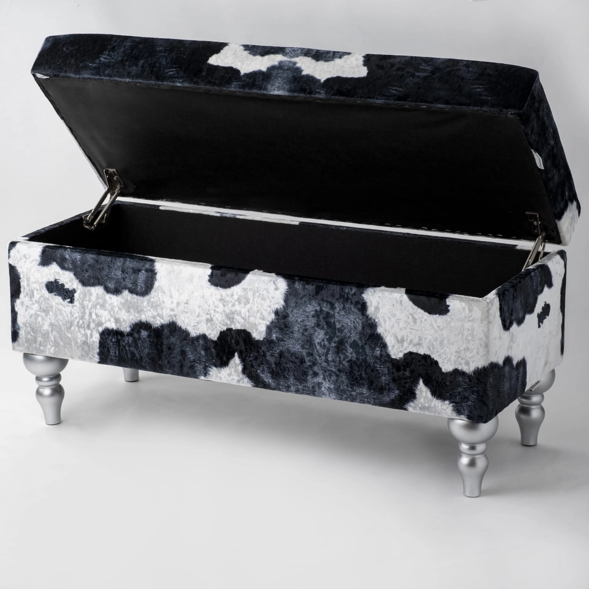 Pouf rembourré avec rangement motif vache