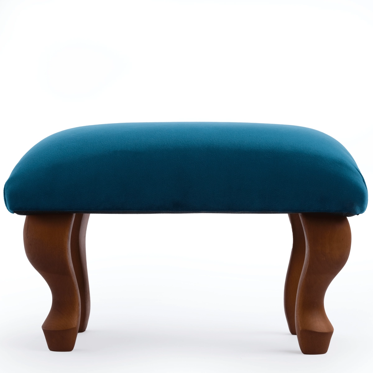 Repose-pieds bleu rembourré, un élément d'intérieur élégant et pratique
