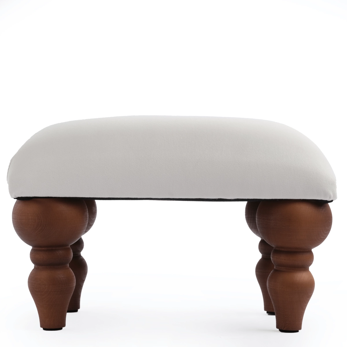 Repose-pieds pour fauteuil en blanc, meuble pratique et esthétique