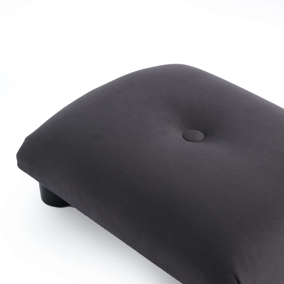Repose-pieds matelassé graphite élégant, confortable et esthétique
