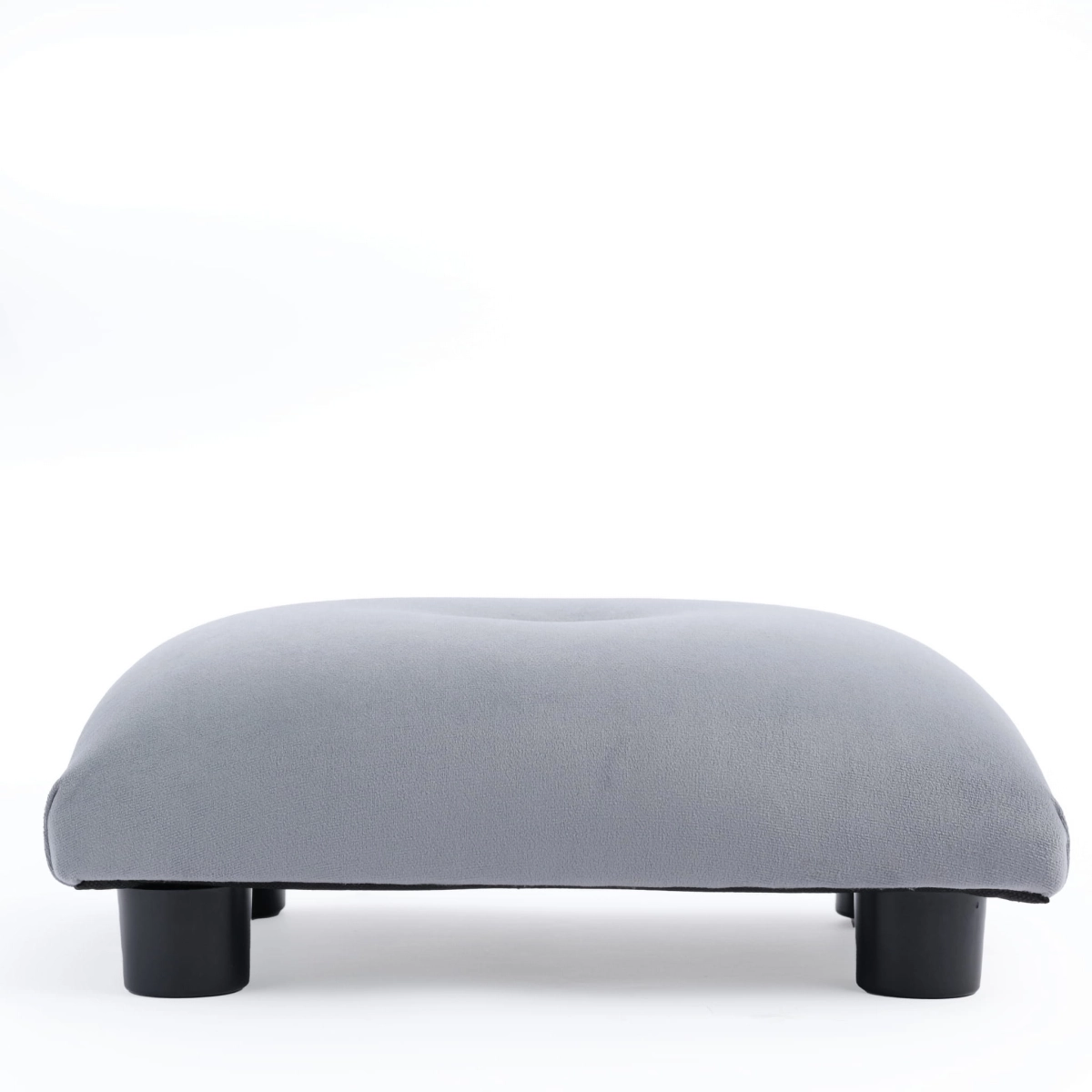 Repose-pieds matelassé gris, un meuble confortable et décoratif