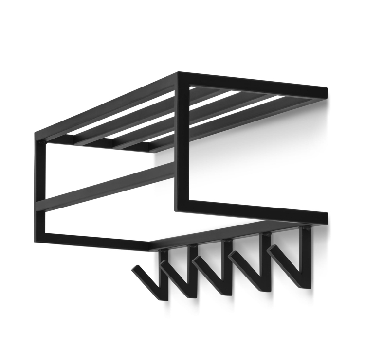 cintres avec étagère pour le couloir