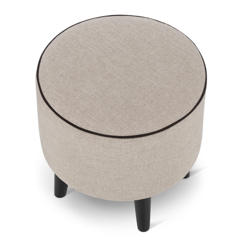 pouf rond beige