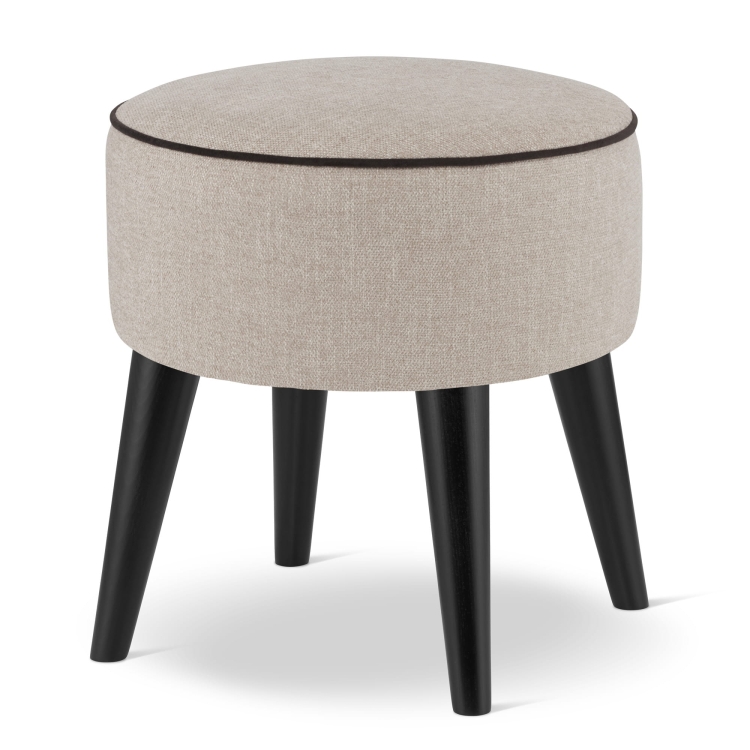 pouf rond beige