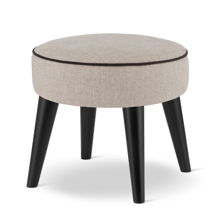 pouf rond beige