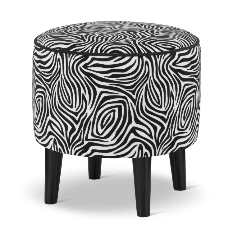 pouf rond zèbre