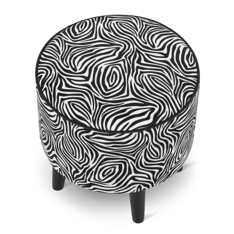 pouf rond zèbre