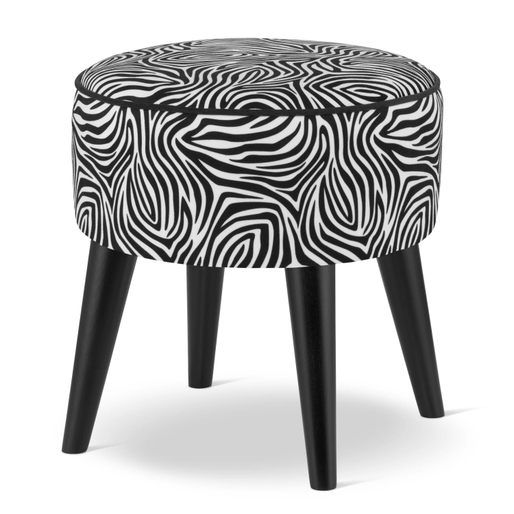 pouf rond zèbre
