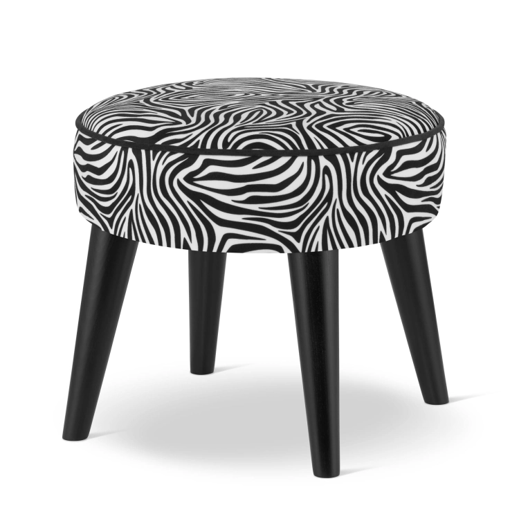 pouf rond zèbre