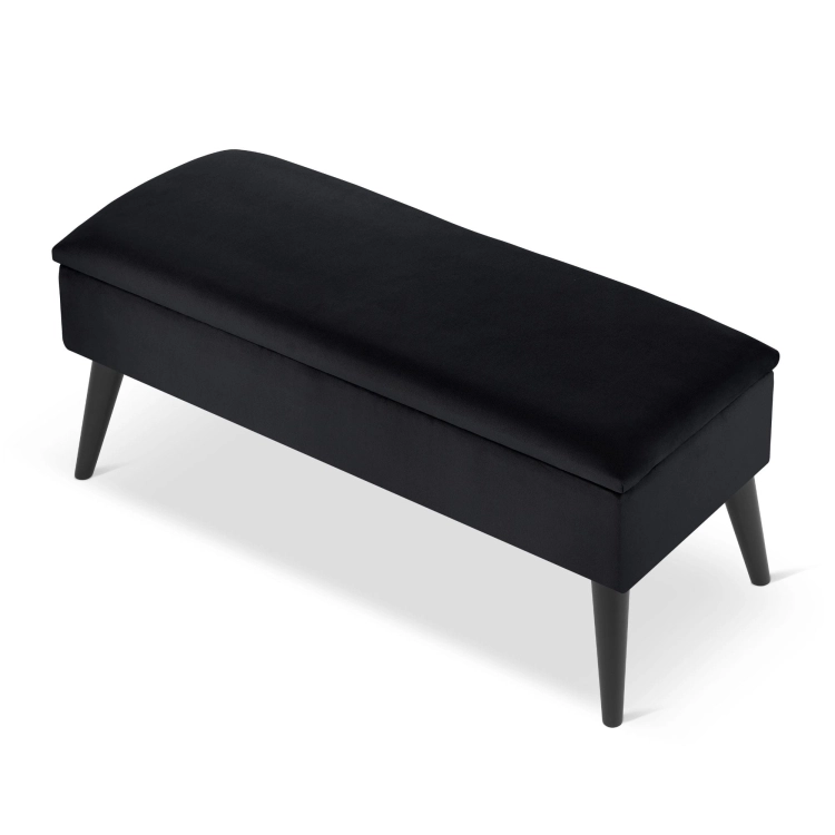 banc noir avec rangement