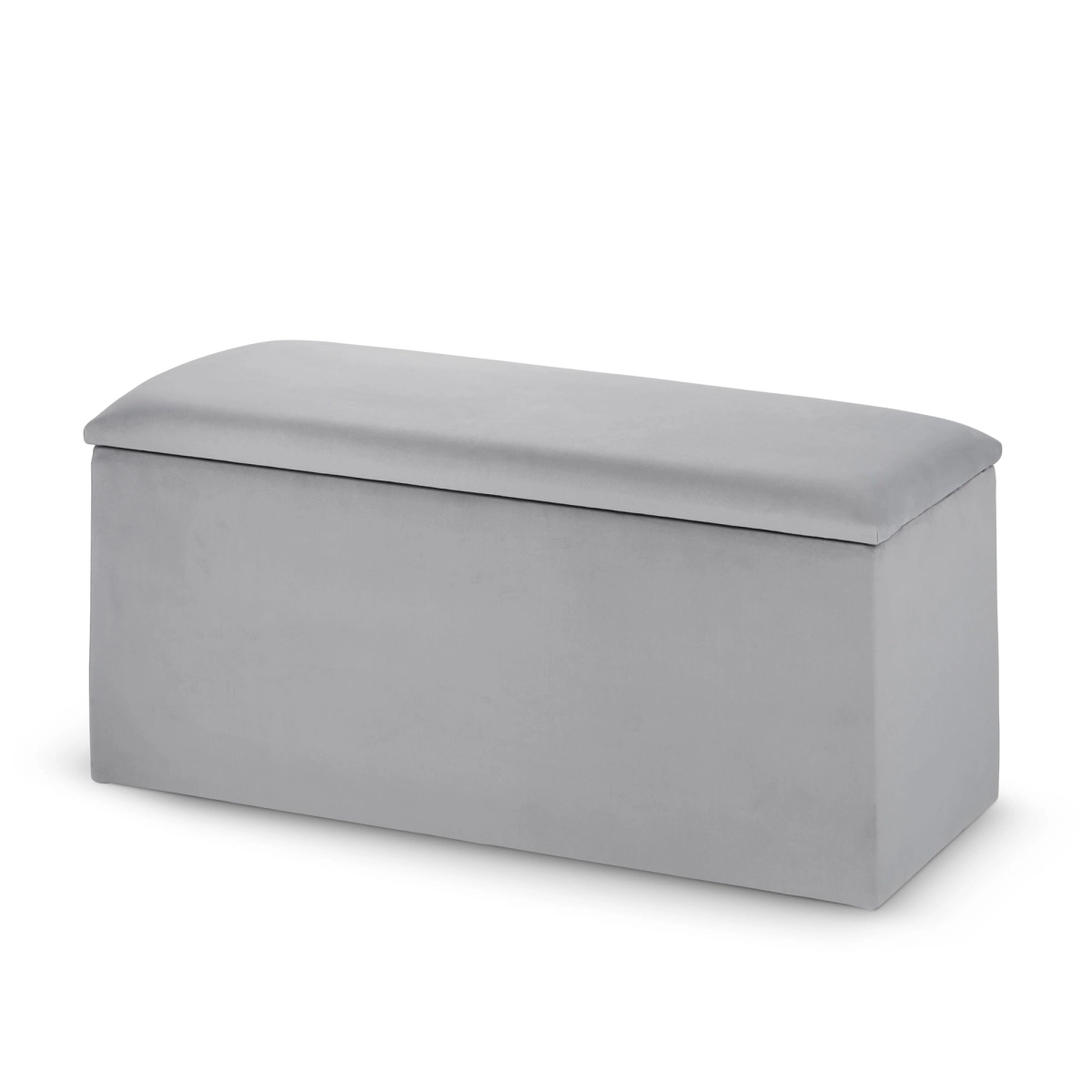 pouf gris avec compartiment de rangement