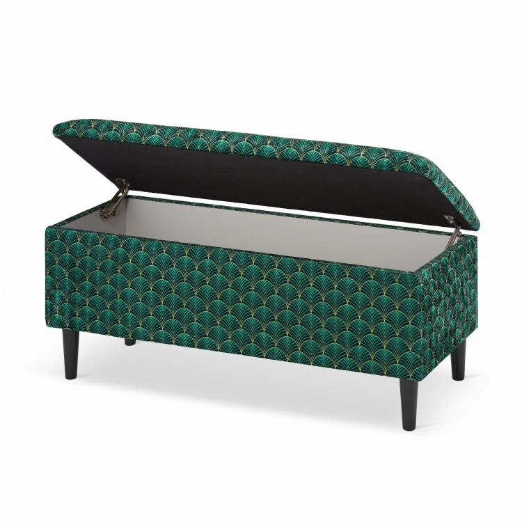 pouf vert avec rangement
