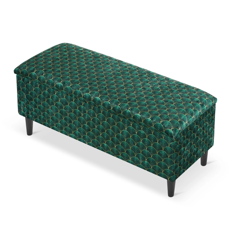 pouf vert avec rangement