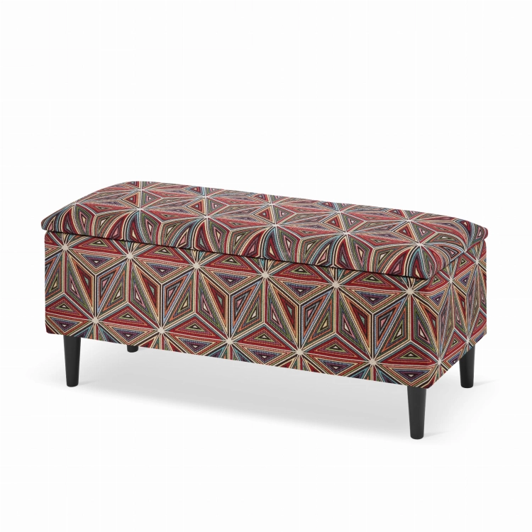 banc aux motifs colorés