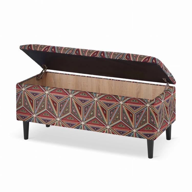 banc aux motifs colorés