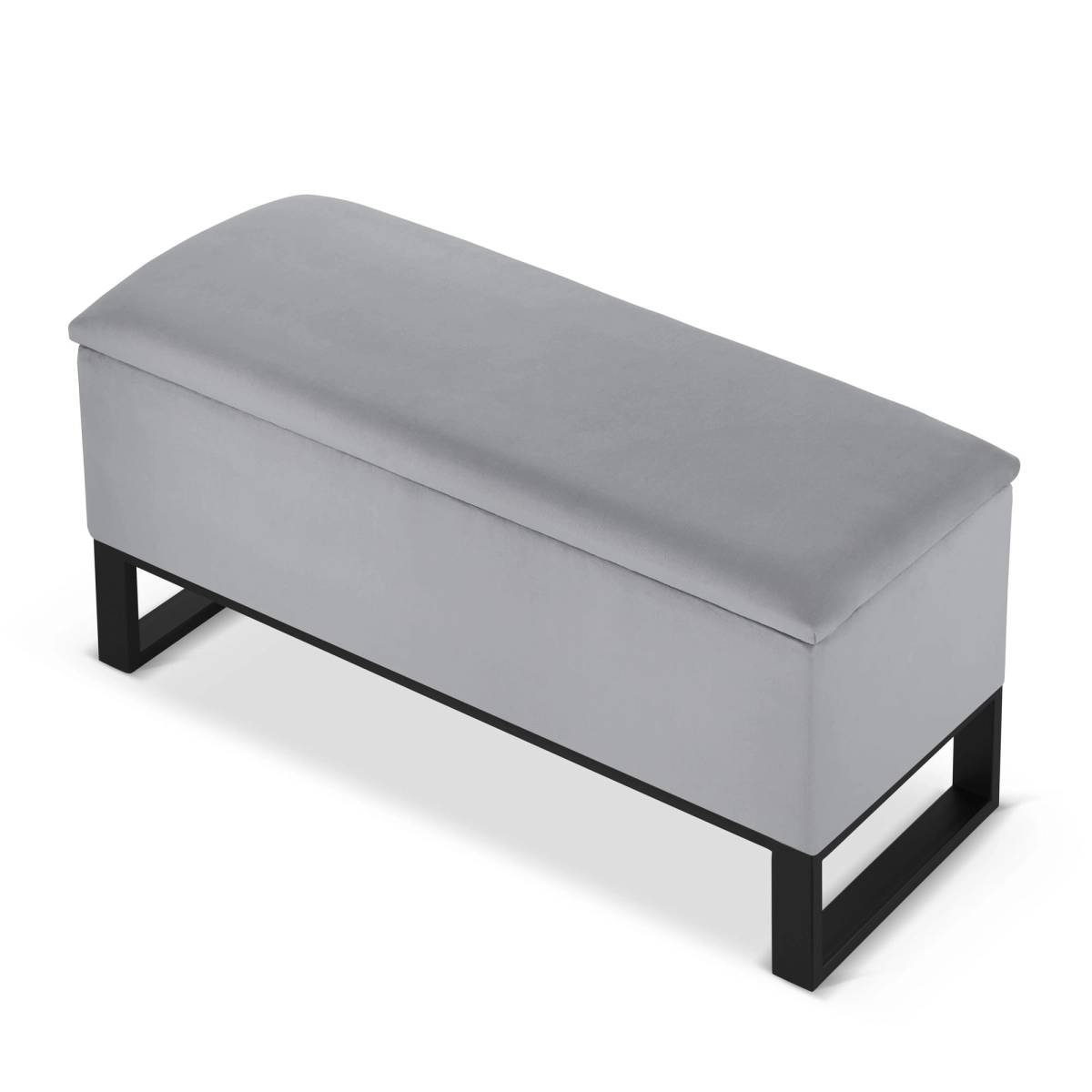 pouf gris avec rangement