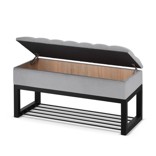 banc à chaussures avec conteneur