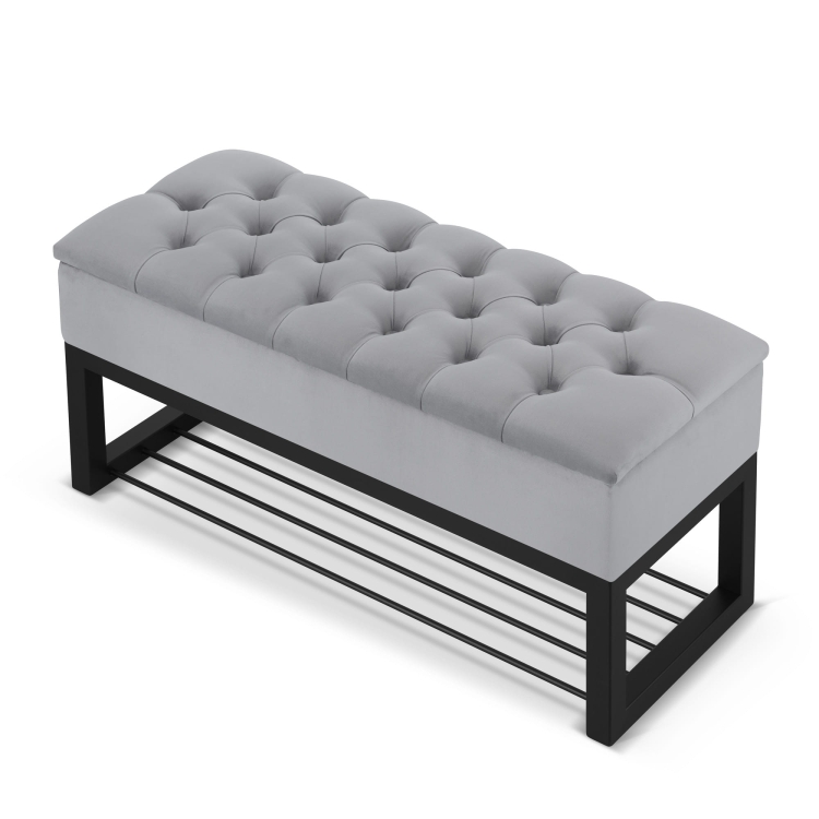 banc à chaussures avec conteneur