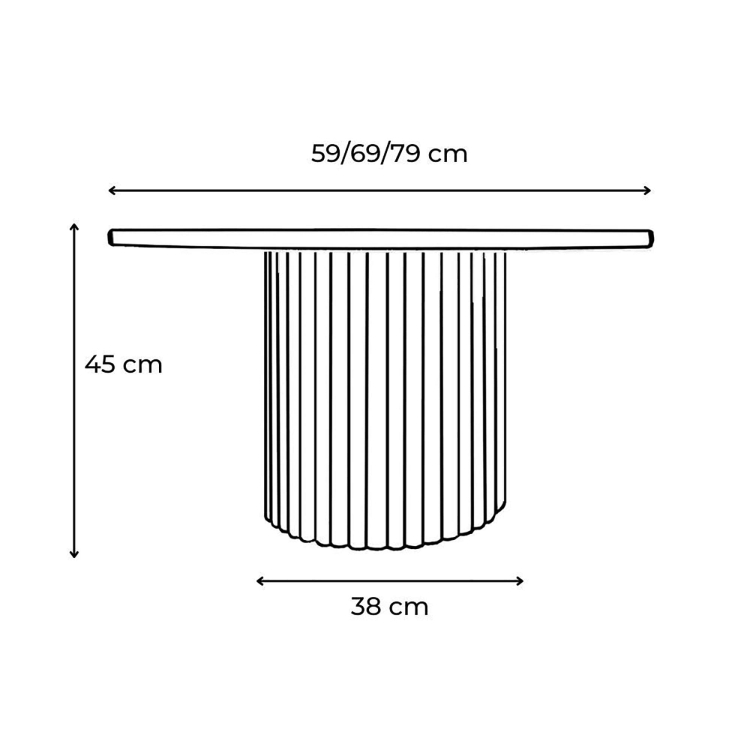 gravure une table 45 cm