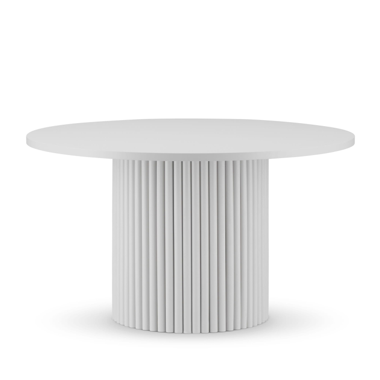 table basse ronde grise