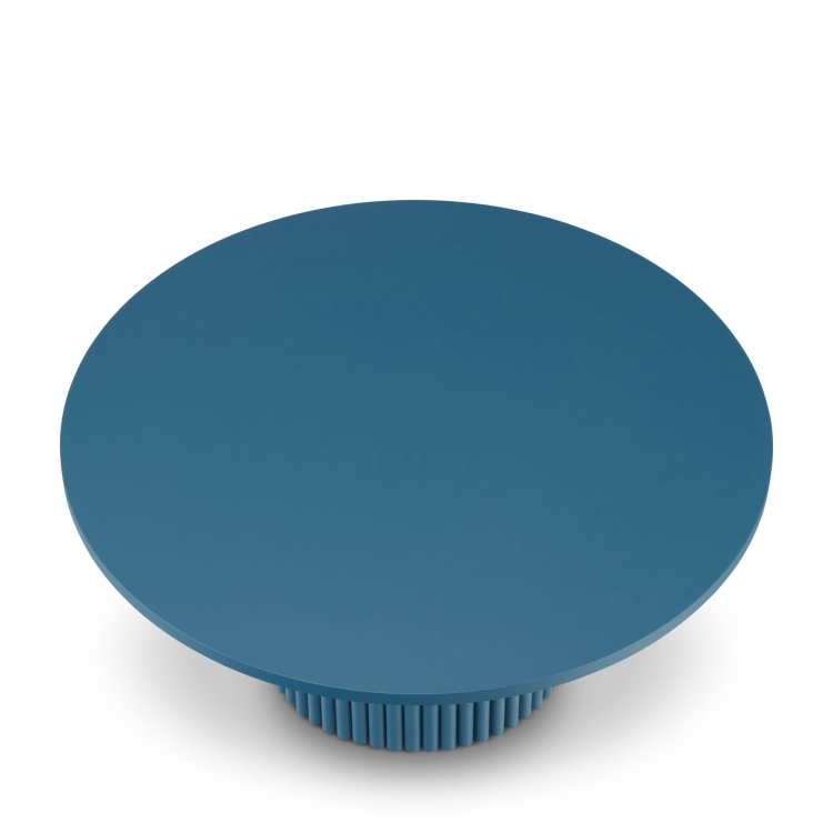 table basse ronde bleue