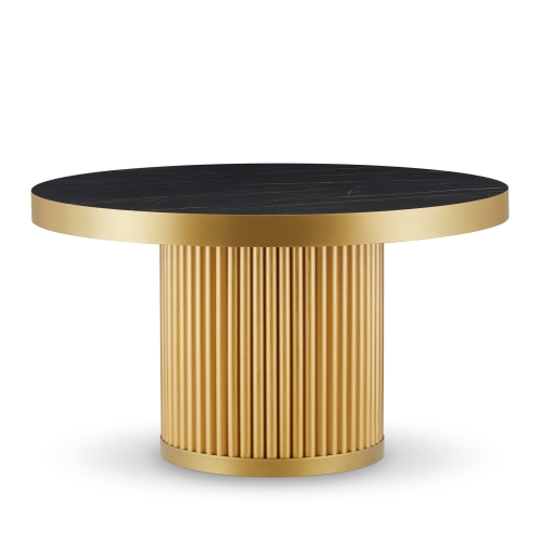 table basse glamour dorée