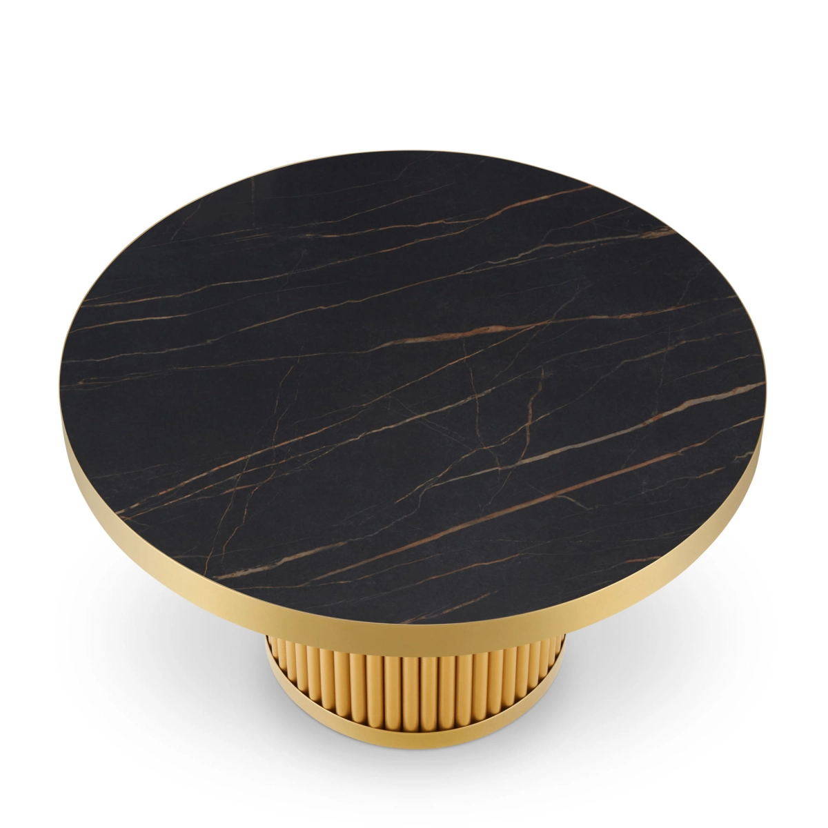 table basse glamour dorée
