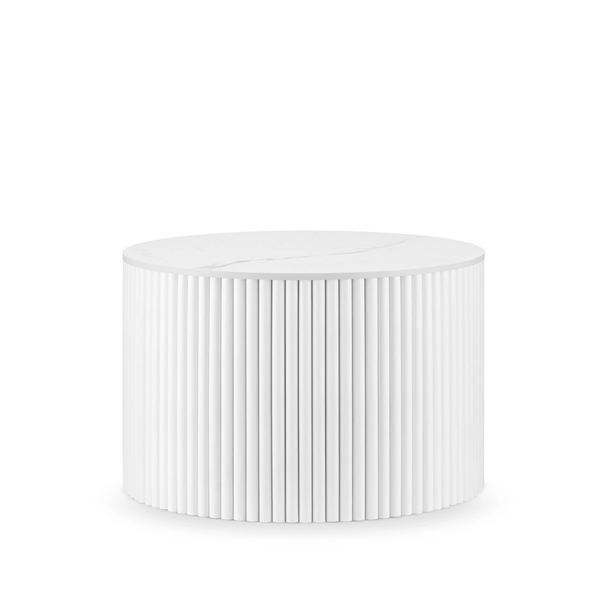 table blanche avec plateau en pierre