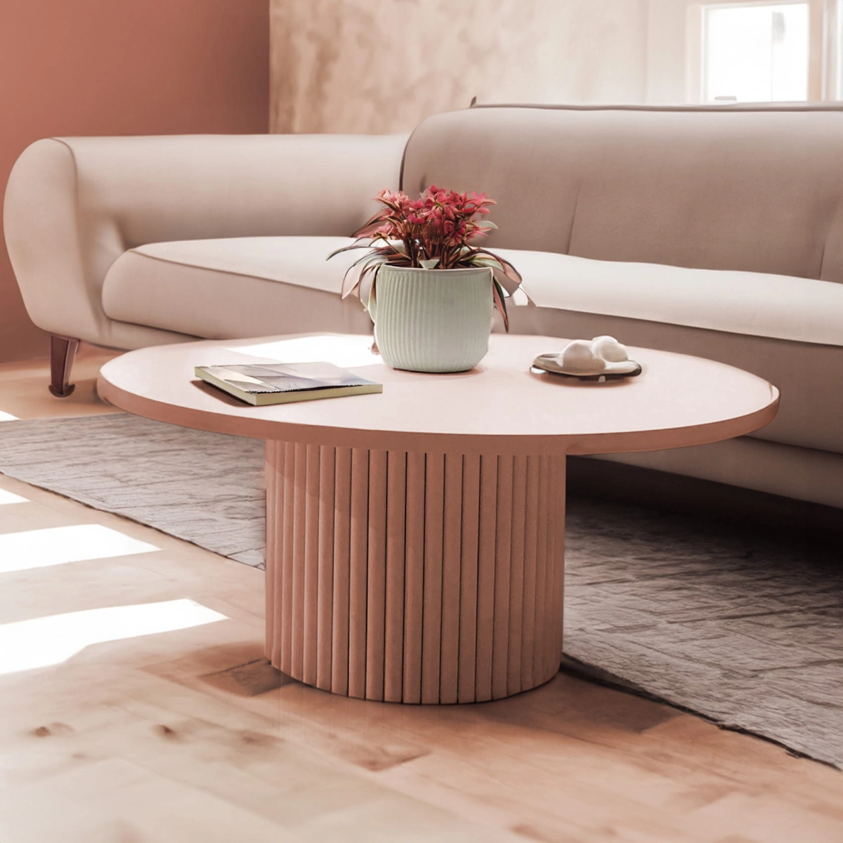 table basse rose