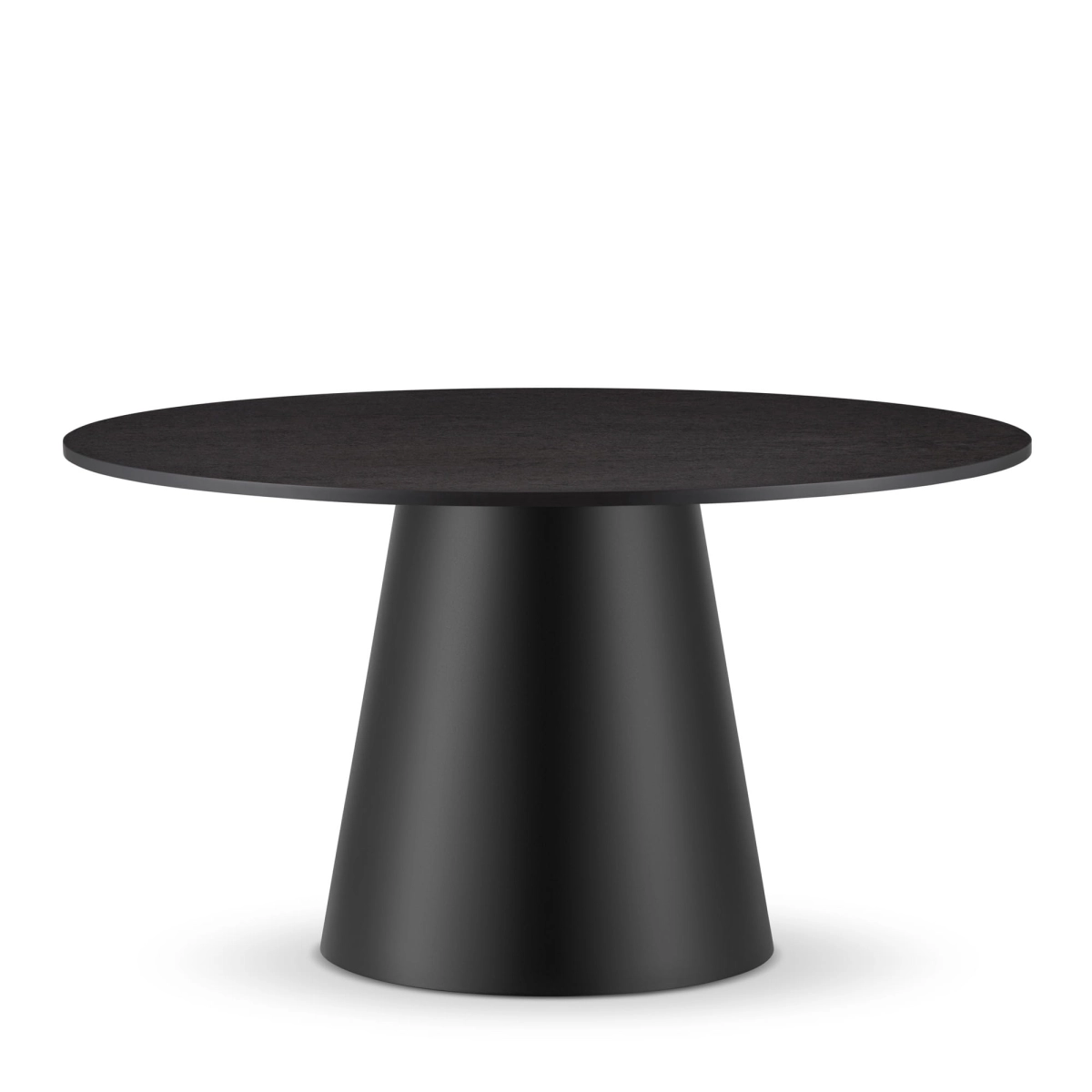 Table basse moderne avec plateau en pierre et base ronde en acier pour le salon