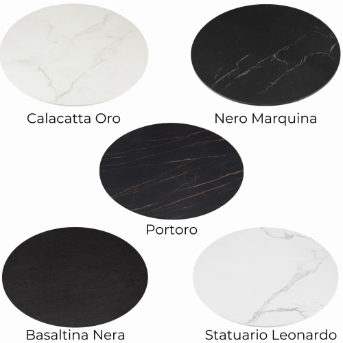 Plateaux ronds en quartz fritté pour tables basses