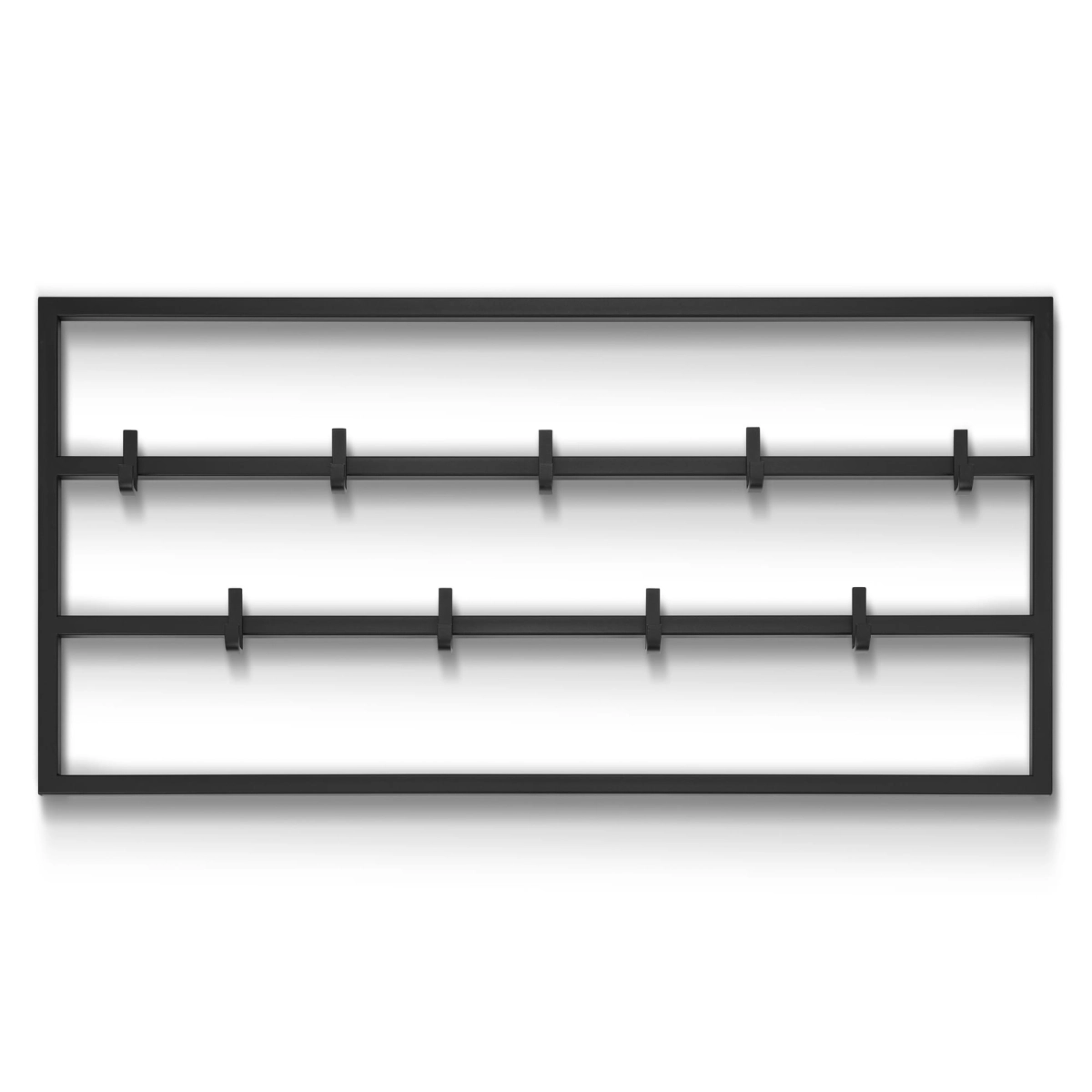 Porte-manteau mural en acier noir massif pour le couloir, pratique et esthétique