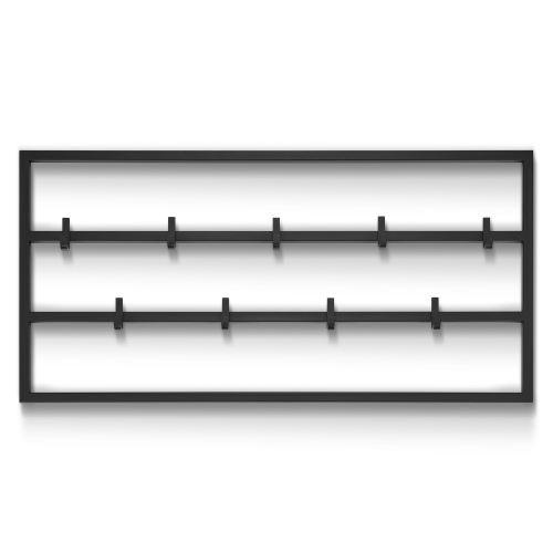 Porte-manteau mural en acier noir massif pour le couloir, pratique et esthétique