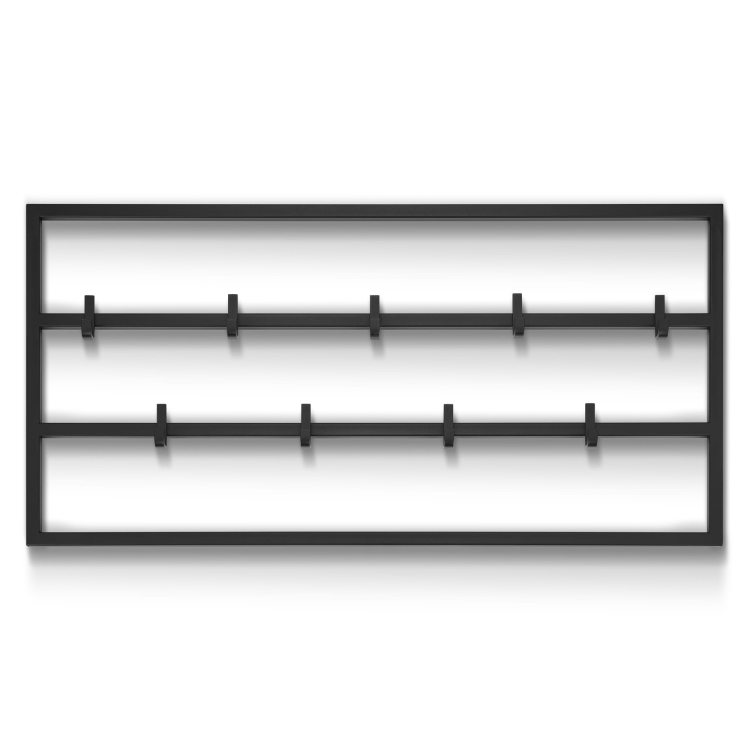 Porte-manteau mural en acier noir massif pour le couloir, pratique et esthétique