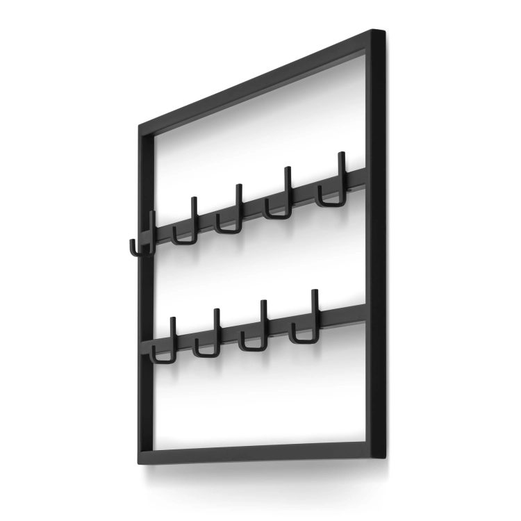 Porte-manteau mural en acier noir pour le couloir, moderne et durable