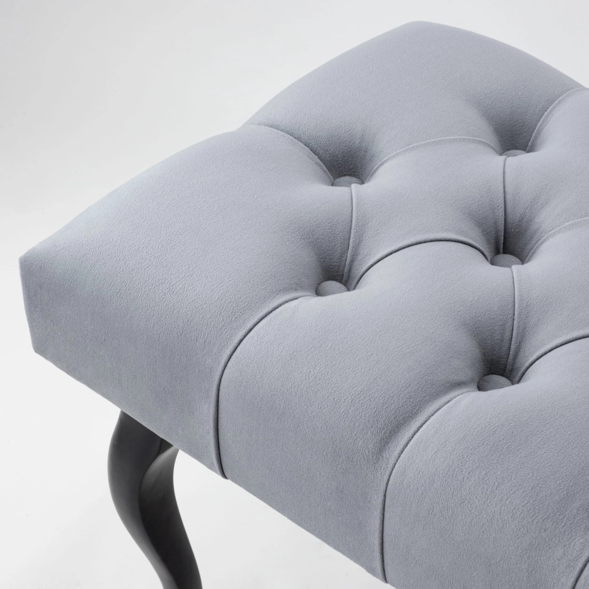 Banc matelassé gris