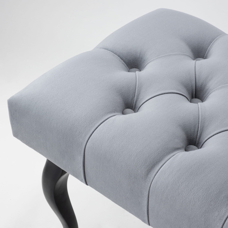 Banc matelassé gris