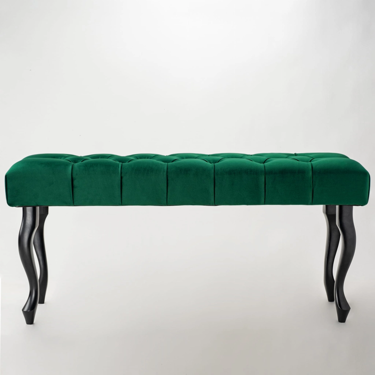 Banc Chesterfield capitonné vert bouteille