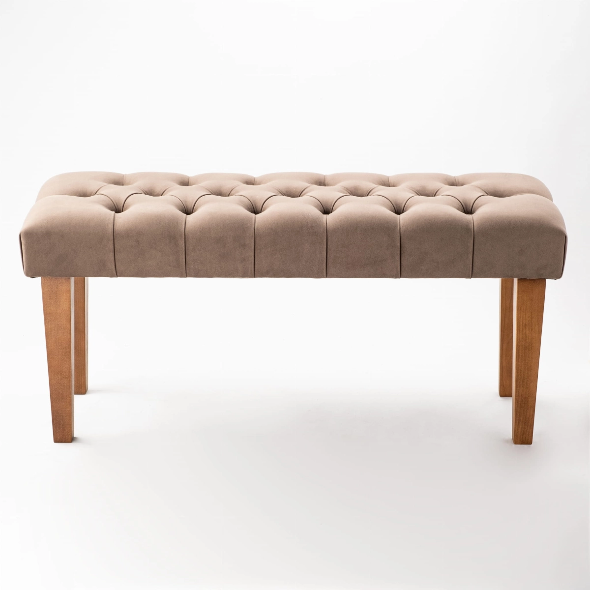 Banc marron avec pieds en bois