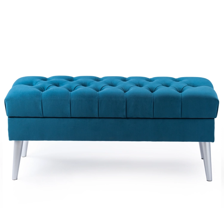 Commode matelassée turquoise, parfaite pour les intérieurs modernes