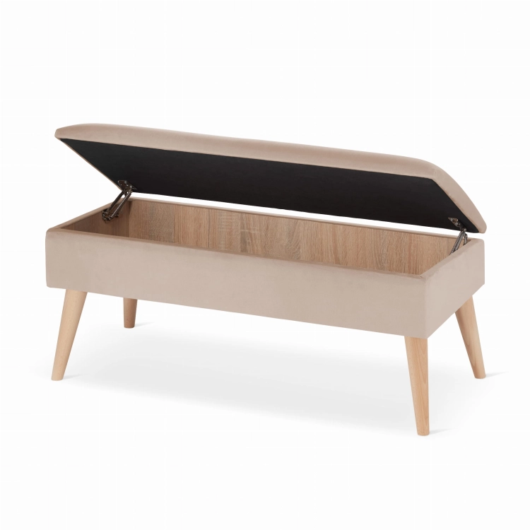 banc beige avec rangement