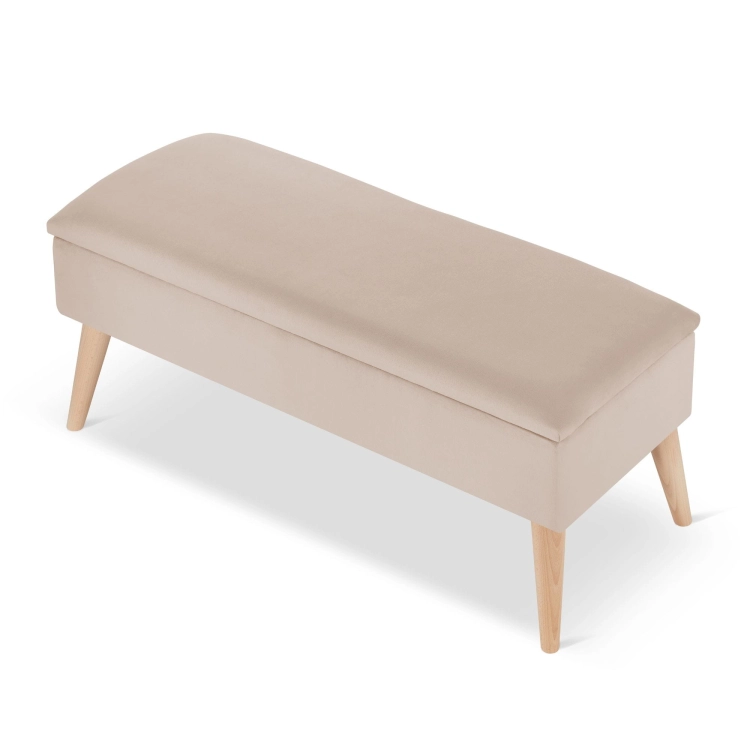 banc beige avec rangement
