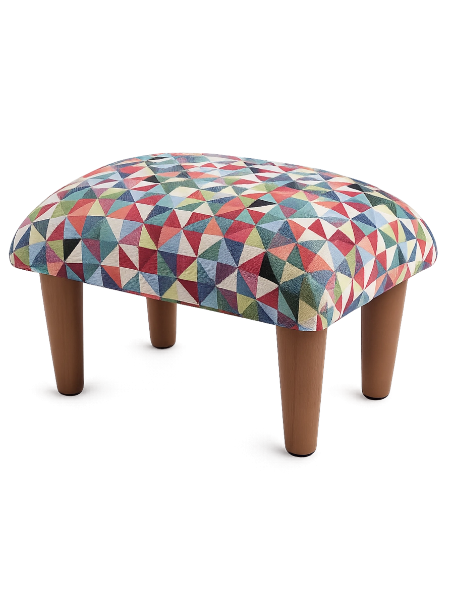 Repose-pieds de fauteuil à motifs géométriques