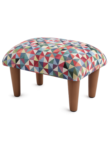 Repose-pieds de fauteuil à motifs géométriques