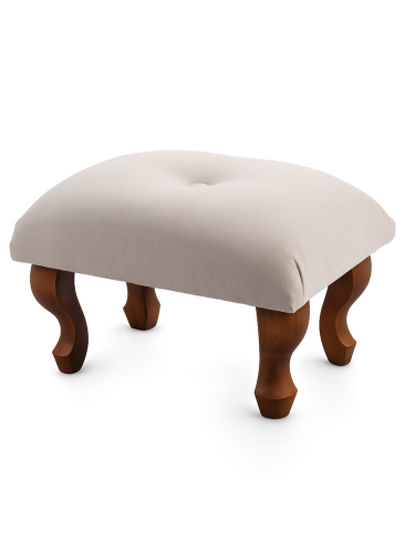 Tabouret rembourré matelassé Latte, meuble confortable et élégant
