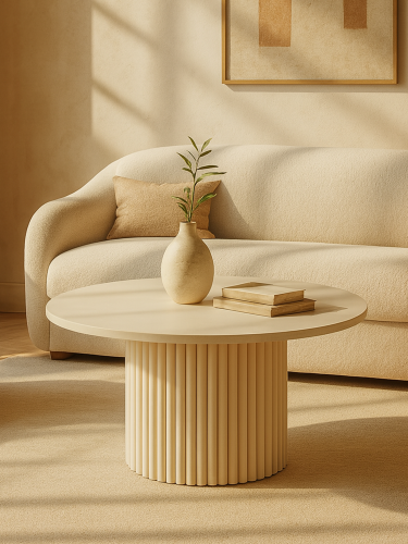table basse beige