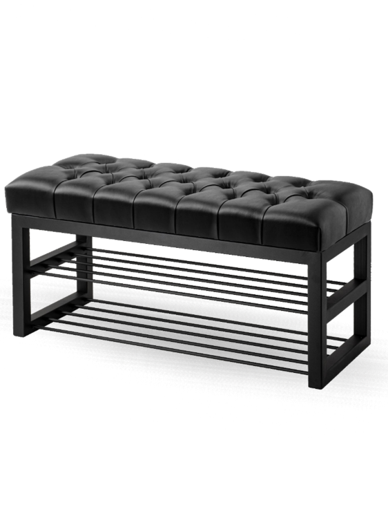 Leder-Schuhbank mit stauraum für den Flur