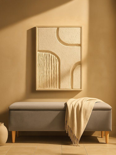 pouf gris pour le hall