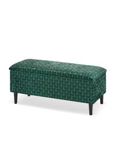 pouf vert avec rangement
