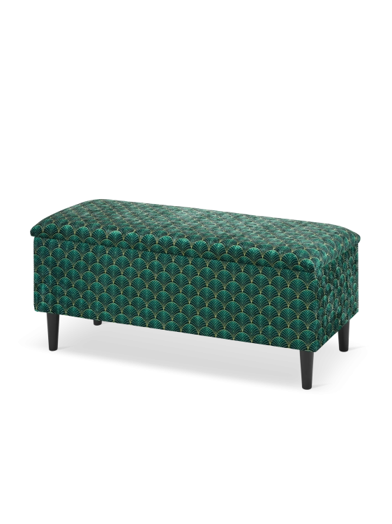 pouf vert avec rangement